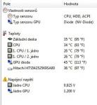 pracovní teploty po vyčištění + přepastování acer 6920G